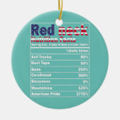 Funny Rednek Nutrition Feit 4 van juli land Keramisch Ornament (Voorkant)
