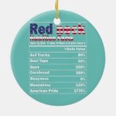Funny Rednek Nutrition Feit 4 van juli land Keramisch Ornament (Achterkant)