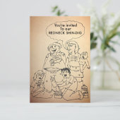 Funny rednek shindig/party uitnodigingen (Staand voorkant)