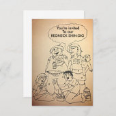 Funny rednek shindig/party uitnodigingen (Voorkant / Achterkant)