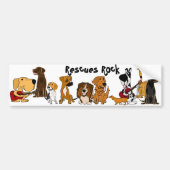 Funny redt Rock Dogs Bumpersticker (Voorkant)