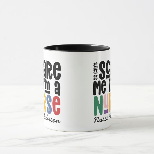 Funny regenboogverpleegster typografie bedankt je  mok (Midden)