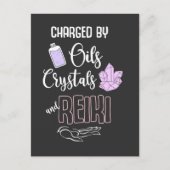 Funny Reiki Crystals and Essential Oils Quote Briefkaart (Voorkant)