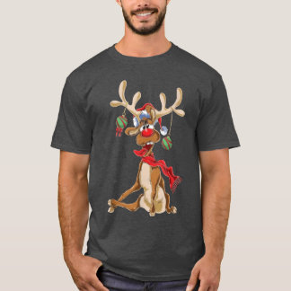 Funny Rein Christmas Antlers T-shirt