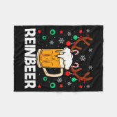 Funny Reinbeer Winedeer Beer Wine Matching Couples Fleece Deken (Voorkant (Horizontaal))