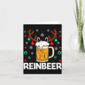 Funny Reinbeer Winedeer Beer Wine Matching Couples Kaart (Voorkant)