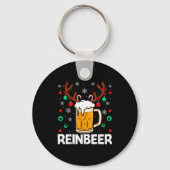 Funny Reinbeer Winedeer Beer Wine Matching Couples Sleutelhanger (Voorkant)
