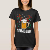 Funny Reinbeer Winedeer Beer Wine Matching Couples T-shirt (Voorkant)