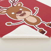 Funny Reindeer, aangepaste naam deken (3/4)