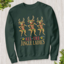 Funny Reindeer All Jingle Dames Ugly Kerstmis