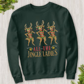 Funny Reindeer All Jingle Dames Ugly Kerstmis Trui