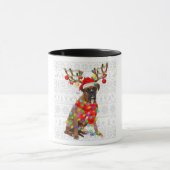 Funny Reindeer Boxer Dog-kerstlampjes Mok (Midden)