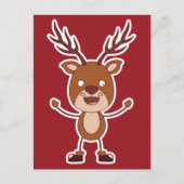 Funny Reindeer briefkaart (Voorkant)