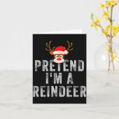 Funny Reindeer Christmas Costume Pretend I'm A Rei Kaart (Gele Bloem)
