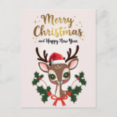 Funny Reindeer Christmas Greeting Cards, 2025 Feestdagenkaart (Voorkant)