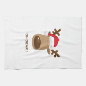 Funny Reindeer Christmas Holiday Teachers Gift Theedoek (Horizontaal)