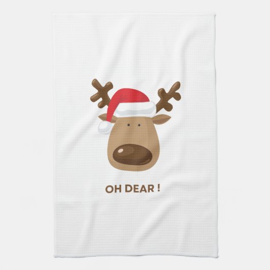 Funny Reindeer Christmas Holiday Teachers Gift Theedoek (Verticaal)