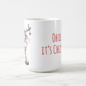 Funny Reindeer Christmas Mug – Oh Deer! Koffiemok (Center)