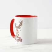 Funny Reindeer Christmas – Oh Deer Mok (Voorkant links)