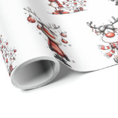 Funny Reindeer Christmas Wrapping Paper – Oh Deer! Cadeaupapier (Rol Hoek)