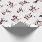 Funny Reindeer Christmas Wrapping Paper – Oh Deer! Cadeaupapier (Hoek)