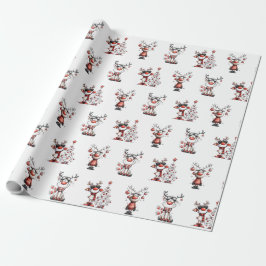 Funny Reindeer Christmas Wrapping Paper – Oh Deer! Cadeaupapier