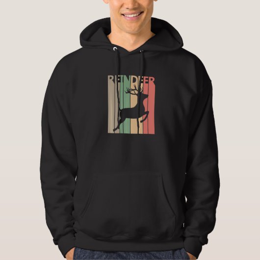 Funny Reindeer Costume Hoodie (Voorkant)