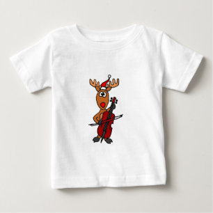 Funny Reindeer die Cello Kerstmis speelt
