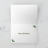 Funny Reindeer en Santa Furlough Kerstmis Feestdagen Kaart (Binnen)