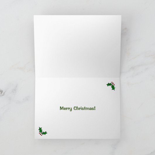 Funny Reindeer en Santa Furlough Kerstmis Feestdagen Kaart (Binnen)