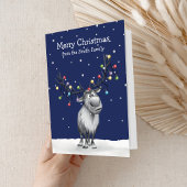 Funny Reindeer Folie Wenskaart