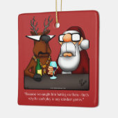 Funny Reindeer Games Holiday Ornament (Links)