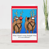 Funny Reindeer Humor Christmas Wenskaart Feestdagen Kaart (Voorkant)