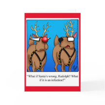 Funny Reindeer Humor Christmas Wenskaart
