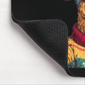 Funny Reindeer In Christmas Sweater And Vr Headset Muismat (Hoek)