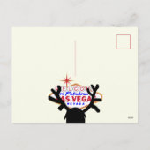 Funny Reindeer in Vegas Kerst Vakantie Briefkaart (Achterkant)