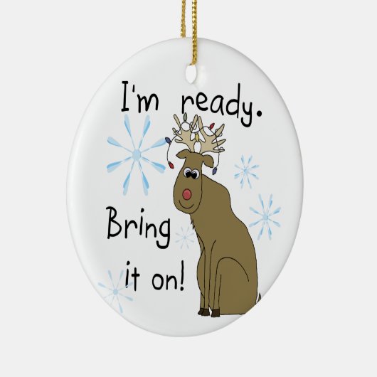Funny Reindeer Keepsake Ornament (Rechts)