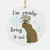 Funny Reindeer Keepsake Ornament (Voorkant)