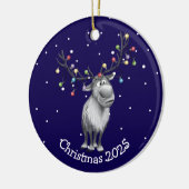 Funny Reindeer Keramisch Ornament (Links)