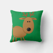Funny Reindeer Kerstmis Aangepast Kussen (Achterkant)