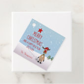 Funny Reindeer Kerstmis Nieuwjaar 2022 Bedankjes Labels (In situ)