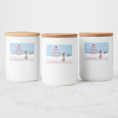 Funny Reindeer Kerstmis Nieuwjaar 2022 Voedselcontainer Etiket (Flessen)