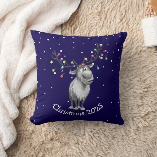 Funny Reindeer Kussen (Deken)