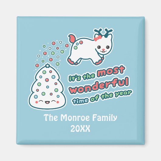 Funny Reindeer Magneet (Voorkant)