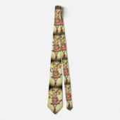 Funny Reindeer Men's Christmas Tie Stropdas (Voorkant)
