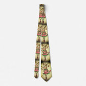 Funny Reindeer Men's Christmas Tie Stropdas (Achterkant)