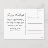 Funny Reindeer Merry-kerstgroet Feestdagenkaart (Achterkant)