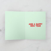 Funny Reindeer Merry Kerstmis Kaart (Binnen)