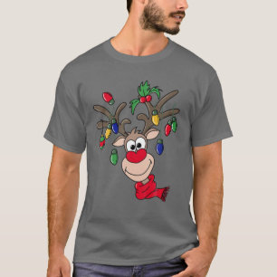 Funny Reindeer Merry Kerstmis T-shirt