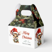 Funny Reindeer Modern Schattigee Waterverf Classic Bedankdoosjes (Achterkant)